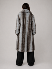 FC0217: The Silver Frost Luxe Long Coat