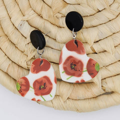 Poppies Heart Earrings