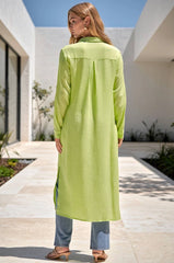 Breathable Cotton Button-Down Duster