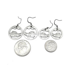 Great Lakes Freighter Petite or Large earrings