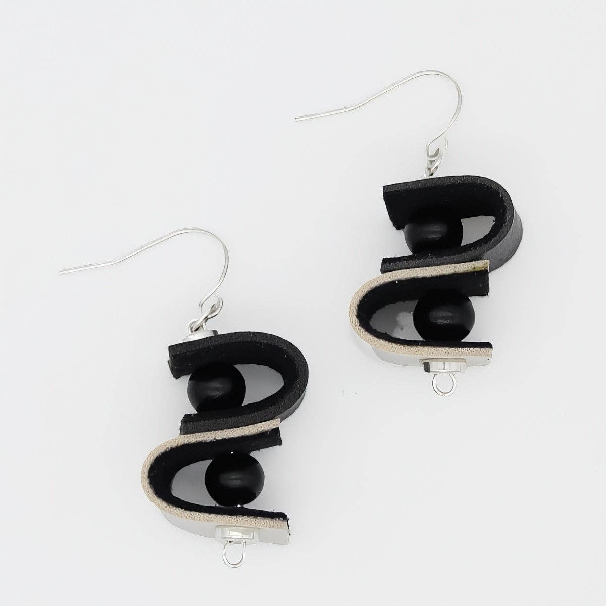 DuoTone Leather Drop Earring