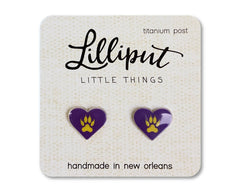 Tiger Paw Heart // Purple and Gold
