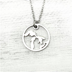 Great Lakes Outline Pendant, large, petite, mini