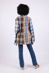Soft Tone Plaid Cardigan: Flannel in Patchwork