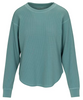 North River NRL2589 Linville Waffle Crew in Arctic Blue
