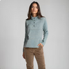 North River NRL2596 Catawaba Embossed Mock Neck in Abyss (Pale Blue)