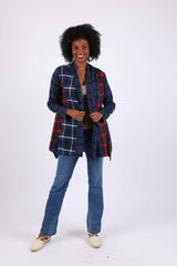 Bold Plaid Cardigan in Patchwork: Heritage Flannel