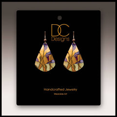 Calla Lily Purple Short Drop Handmade Earrings