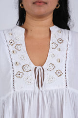 Elegant Grace Schiffli Top