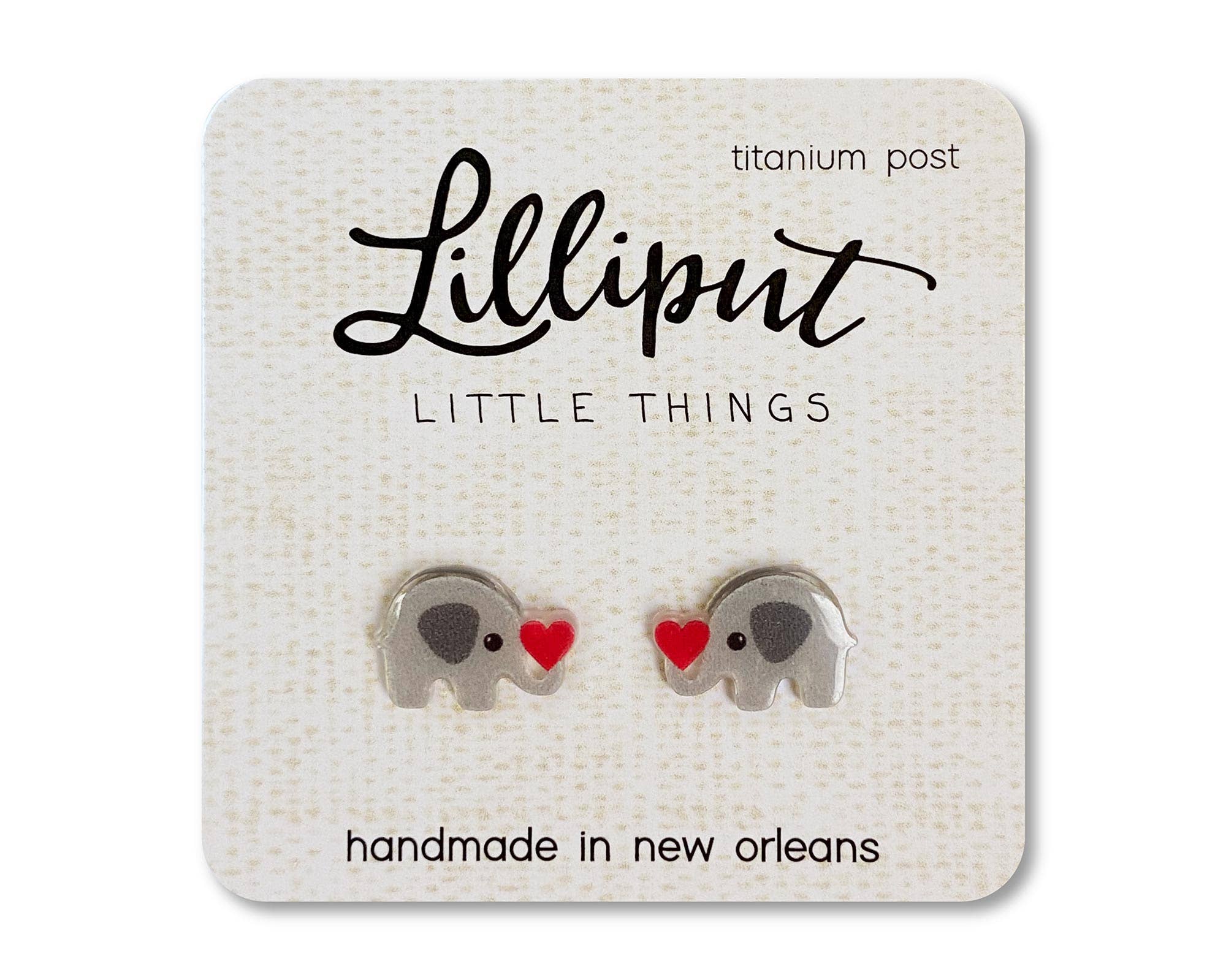 Elephant Heart Earrings