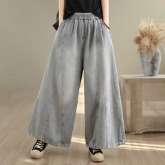 Vintage Plus-Size Relaxed Denim Pants