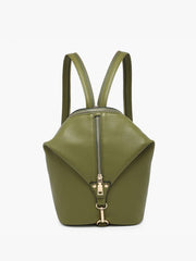 Linnette Foldover Clasp Backpack w/ Zip Compartment | BP2465