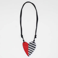 Red and Black Anastasia Heart Pendant