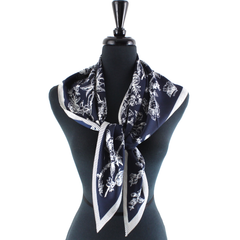 S25281 Flower Patterned Triangle Lightweight Scarf