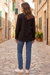 100% Cotton Soft Gauze Button Down Blouse