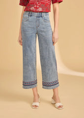 FDJ Pull On Wide Crop Jeans 2439669