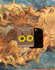 Detailed Sunflower Earrings