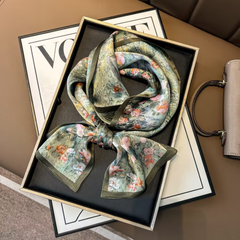 S26087 100% Silk Skinny Scarf