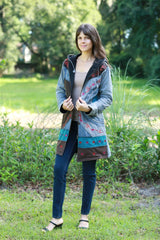 Embroidered Retro Hippie Jacket with Embroidery