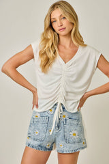 20020 Front Ruche Modal Top