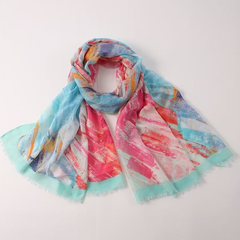 S26013 100% Polyester Lightweight Printed Scarf