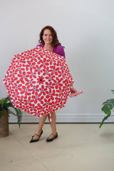 Cherry Pop Red Floral Bottle Umbrella