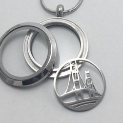 Mackinac Bridge Glass Locket