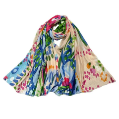S26002 Flower Garden Polyester Lightweight Scarf