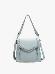 M2167 Lorelei Double Zip Crossbody – Whipstitch Trim