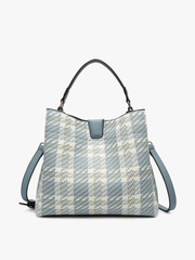 Tati Plaid Satchel w/ Inner Slip Pockets | M1951PLD