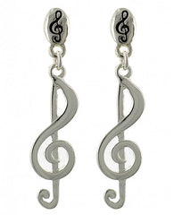 FR4861 Music Double G-CLEF Metal Clip-on Earrings