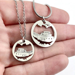Great Lakes Freighter Pendant, large or petite