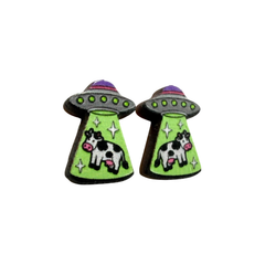 UFO Cow Abduction Stud Earrings #3168