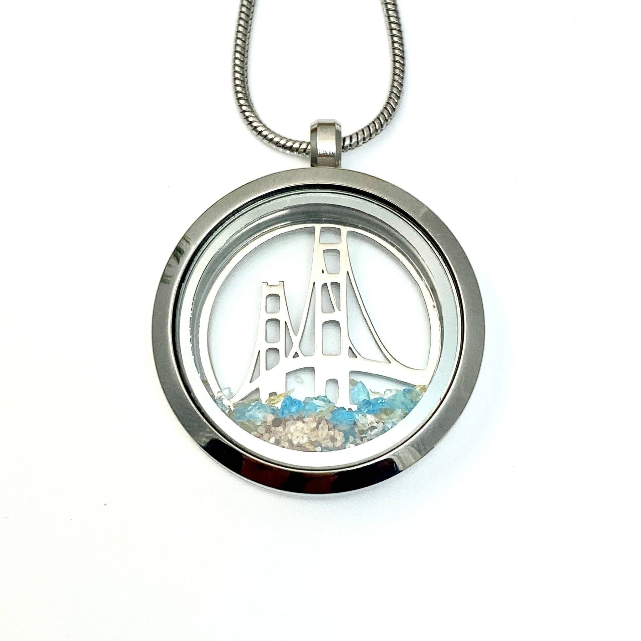 Mackinac Bridge Glass Locket