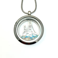 Mackinac Bridge Glass Locket