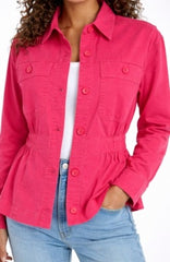 Liverpool Relaxed Shacket in Diva Pink LM1C70FS03