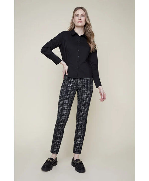 Renuar Classic Fit Blouse in Black R5068-790
