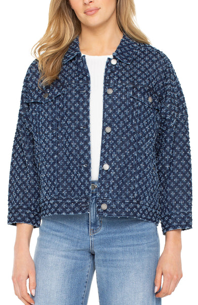 Liverpool LM1C03RD Crop Easy Trucker Jacket