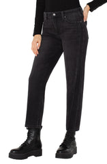 Liverpool LM2741RQ Liv Non-Skinny Skinny with Seam Details in Cavalier (Grey)