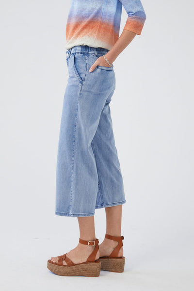FDJ French Dressing Jeans Light Wash Pull-On Wide Leg Crop Pant 2730917
