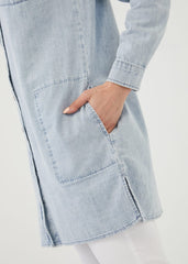FDJ French Dressing Jeans Light Wash Denim Long Sleeve Tunic 7073853