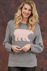 Cotton Country by Parkhurst Laurentian Bear Knit Sweater 83254