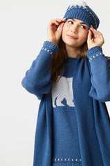 Cotton Country by Parkhurst Laurentian Bear Knit Sweater 83254